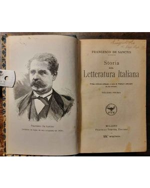 Storia della Letteratura Italiana. Prima edizione milanese a cura di Paolo Arcari (in due volumi)