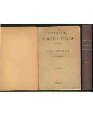 Vocabolario bolognese italiano. Opera complet in 2 volumi.