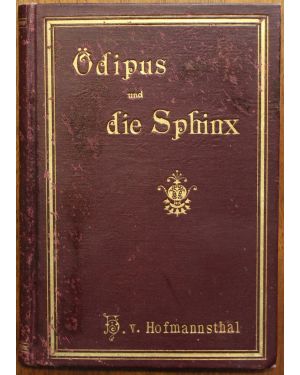 Odiphus und die Sphinx. Tragodie in drei Aufzugen