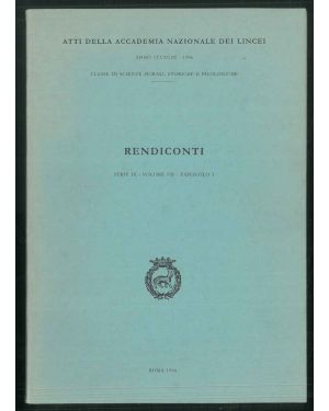 Rendiconti dell'Accademia Nazionale dei Lincei. Classe di Scienze morali, storiche e filologiche. Serie IX - Volume VII - Fascicolo 3.
