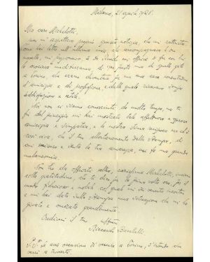 Lettera a Gigi Michelotti, a proposito delle di lui dimissioni da direttore della Stampa di Torino. Milano 21 aprile 1928