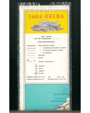 Isola d'Elba. Carta geografica.