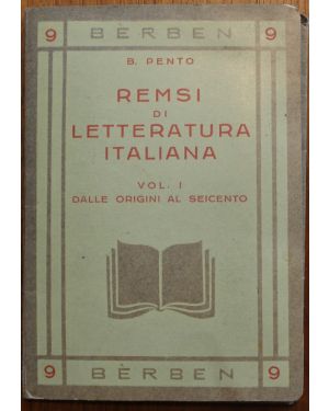 Remsi di letteratura Italiana, vol. 1. Dalle origini al seicento