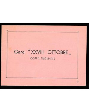 Coppa Triennale "XXVIII Ottobre". Sezione di Milano del Tiro a Segno nazionale. Regolamento e programma