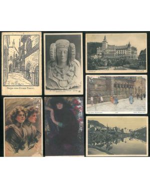 Dieci cartoline in b/n e tre a colori inviate da diversi amici a Camillo Sbarbaro a Genova e a Savona spedite tra il 1915 e il 1930