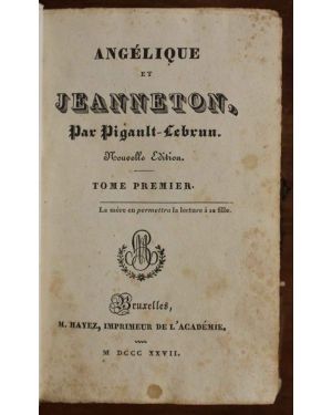 Angélique et Jeanneton. Nouvelle Edition
