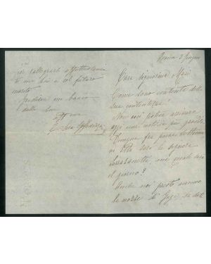 Lettera manoscritta con firma autografa a Maria Mari (Serrazanetti) Roma 3 giugno (1919)