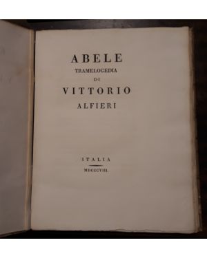 Abele. Tramelogedia di Vittorio Alfieri