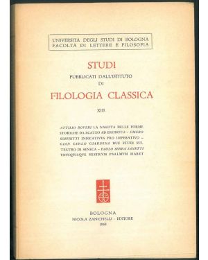 Studi pubblicati dall'Istituto di Filologia Classica n° XIII.