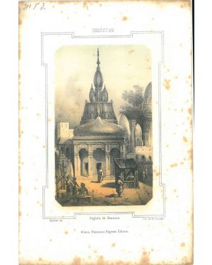 Litografia della Pagoda di Benares, Indostan