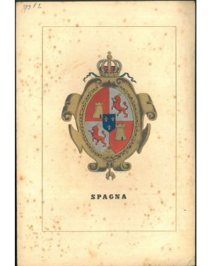 Litografia dello stemma dela Spagna