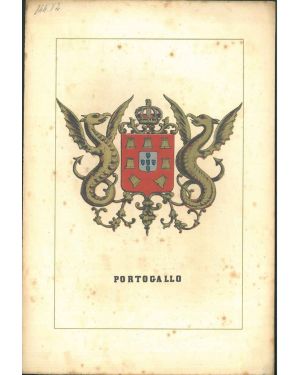 Litografia dello stemma del Portogallo