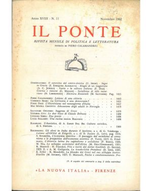 Il Ponte. Rivista mensile di politica e letteratura. Anno XVIII, N° 11. Novembre.
