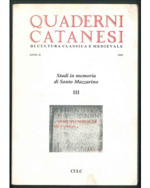 Quaderni catanesi di cultura classica e medievale. Anno II. 1990.