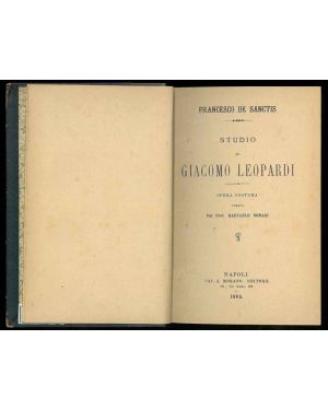 Studio su Giacomo Leopardi. Opera postuma curata dal Prof. Raffaele Bonari.