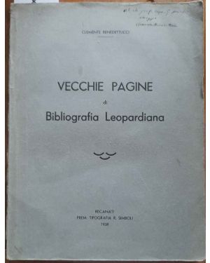 Vecchie pagine di bibliografia leopardiana