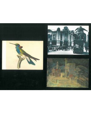Tre cartoline inviate a Paolo Viti, design manager della Olivetti