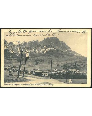 Cartolina viaggiata veduta di Cortina con francobollo annullato del 6 Agosto 1930