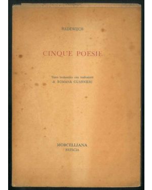 Cinque poesie. Testo brabantino cn traduzione di Romana Guarnieri. 