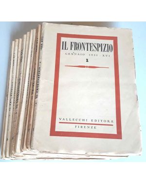 Il Frontespizio.  Anno XVI . Rivista mensile diretta da Piero Bargellini. Annata completa 1938