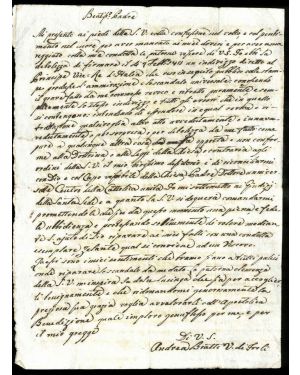 Lettera al Papa (Pio VII) da Anrea Bratti vescovo di Forlì