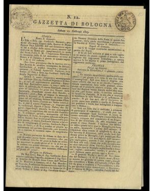 Gazzetta di Bologna. Sabato 10 Febbraio 1827