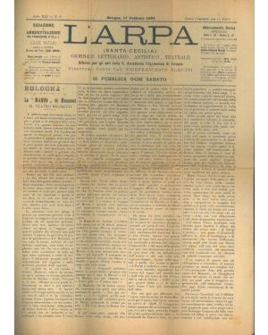 L'Arpa (Santa Cecilia) Giornale letterario, artistico, teatrale. Anno XLI, n. 6, 1894