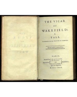 The vicar of Wakefield: a tale. Supposed to be written by himself.
