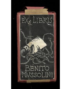 Ex Libris Benito Mussolini. Matrice originale su lastra di zinco