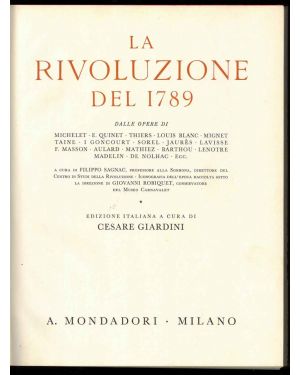 La rivoluzione del 1789. Edizione italiana a cura di Cesare Giardini. Opera in 2 volumi.